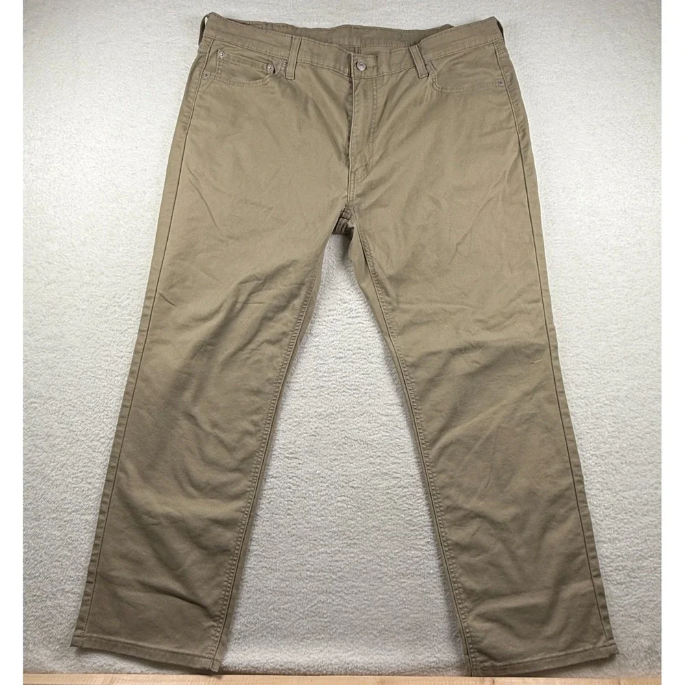 Levi's 541 Athletic Taper All Seasons Tech Pants Mens 40x30 Beige Cotton Stretch